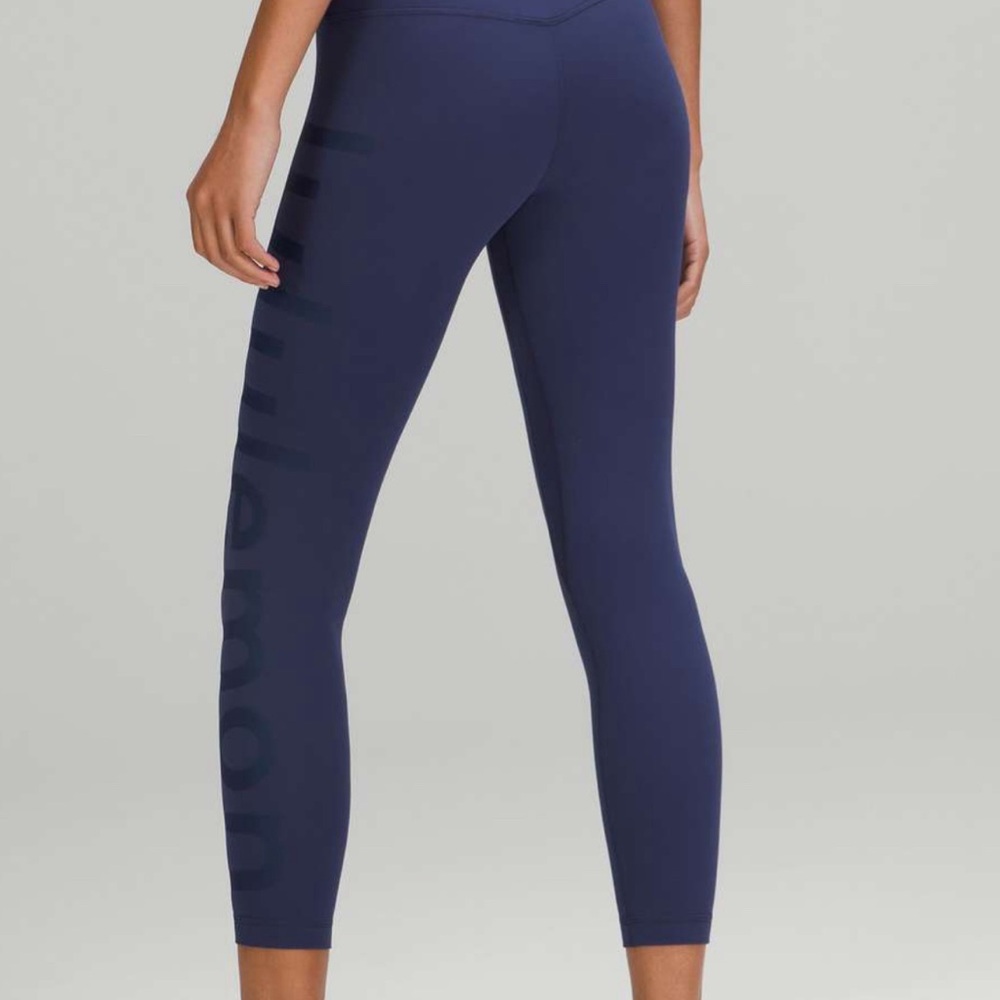 🦋 Lululemon Align High-Rise Pant 25" *Graphic* Color: Night Sea Size 6 🦋